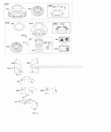 Blower Housing Air Guide Diagram and Parts List for 40G777-1222-B1  Briggs and Stratton Engine